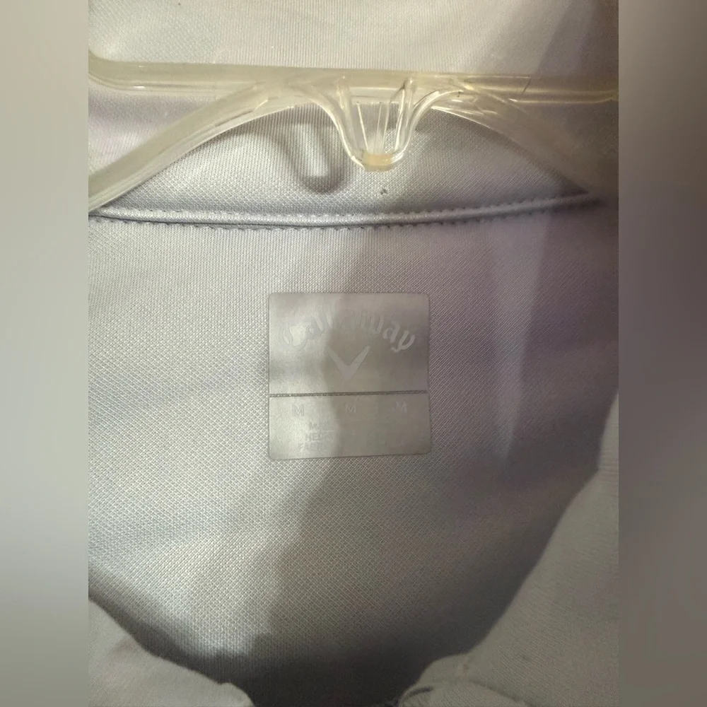 Callaway Gray Men's Quarter Zip UV 50 Sun Protection Pullover Medium M - Picture 3 of 4